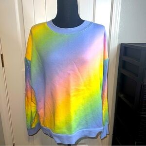 Vintage 1980's Colsie Misty Rainbow Soft Cotton Long Sleeve  Sweatshirt